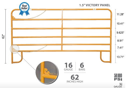 Cattle Panel, 62" Tall - 1.5"